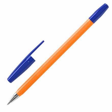 Ручки шариковые BRAUBERG "M-500 ORANGE", НАБОР 10 шт., СИНИЕ, узел 0,7 мм, линия письма 0,35 мм, 143951