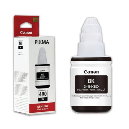 Чернила CANON (GI-490BK) для СНПЧ Pixma G1400\G2400\G3400, черные, ресурс 6000 стр., оригинальные, 0663C001 Чернила CANON (GI-490BK) для СНПЧ Pixma G1400\G2400\G3400, черные, ресурс 6000 стр., оригинальные, 0663C001