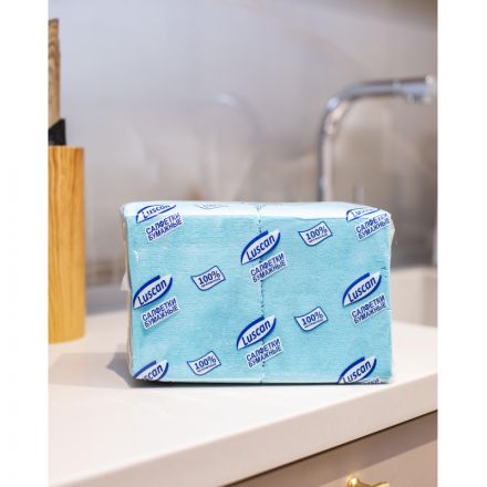 Салфетки бумажные Luscan Profi Pack 1-слойные 24х24 пастель голубые 400 штук в упаковке Салфетки бумажные Luscan Profi Pack 1-слойные 24х24 пастель голубые 400 штук в упаковке