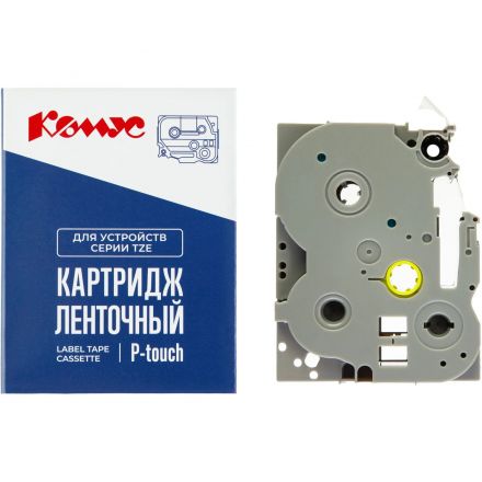 Картридж Комус TZE-M61(Brother TZE-M61 черный на прозрачном ,36мм/8м)