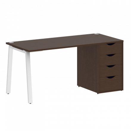 Home Office Стол письменный VR.SP-3-158.4.A Венге/Белый металл 1580*720*750