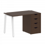 Home Office Стол письменный VR.SP-3-118.4.A Венге/Белый металл 1180*720*750