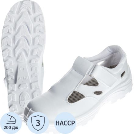 Полуботинки (сандалии) АЛМИ(арт. 80302-011600) с МП, белые, р.42 Полуботинки (сандалии) АЛМИ(арт. 80302-011600) с МП, белые, р.42