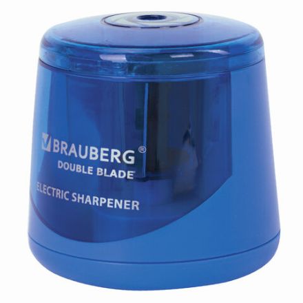Точилка электрическая BRAUBERG DOUBLE BLADE BLUE, двойное лезвие, питание от 2 батареек AA, 229605 Точилка электрическая BRAUBERG DOUBLE BLADE BLUE, двойное лезвие, питание от 2 батареек AA, 229605