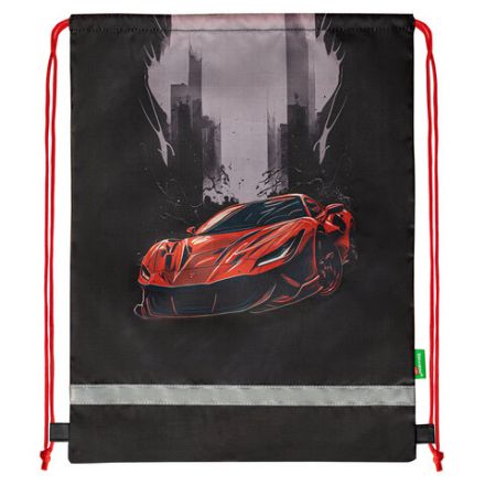 Мешок для обуви BRAUBERG KIDS, светоотражающая полоса, 46х36 см, "Red car", 272392