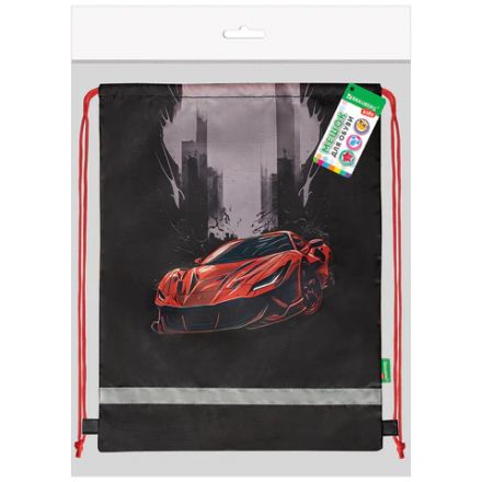 Мешок для обуви BRAUBERG KIDS, светоотражающая полоса, 46х36 см, "Red car", 272392 Мешок для обуви BRAUBERG KIDS, светоотражающая полоса, 46х36 см, "Red car", 272392