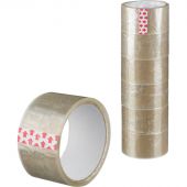 Клейкая лента Упаковочная 48мм х 30м 38мкм прозрачная 6 шт/уп Клейкая лента Упаковочная 48мм х 30м 38мкм прозрачная 6 шт/уп