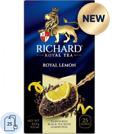 Чай Richard Royal Lemon черный,ароматизированный, 25шт/уп