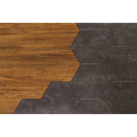 Стол журнальный  KF_Китч, дуб американский/серый бетон