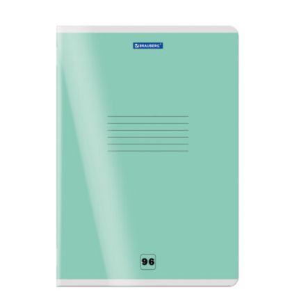 Тетрадь пластиковая обложка (прозрачная) А4, 96 листов, скоба, клетка, BRAUBERG "Smart Cover", АССОРТИ (микс в спайке), 405042
