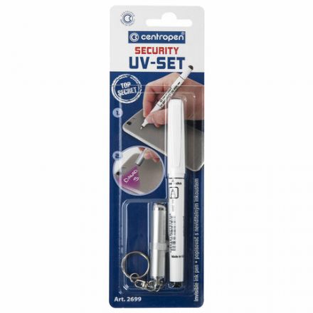 Маркер перманентный ультрафиолетовый CENTROPEN "Security UV", фонарик, 0,6-1 мм, 2699, 6 2699 0201 Маркер перманентный ультрафиолетовый CENTROPEN "Security UV", фонарик, 0,6-1 мм, 2699, 6 2699 0201