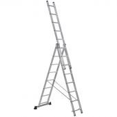 Лестница трехсекционная алюминиевая 3х8 ступеней TOPFORT