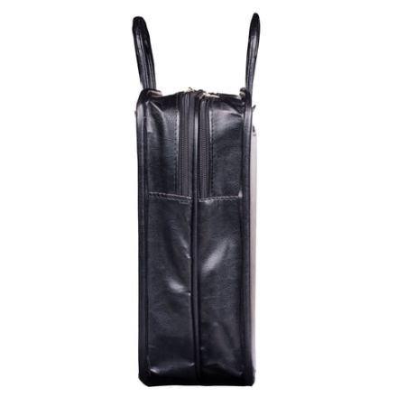 Портфель "Карьера", 36х31х7 см, искусственная кожа, 2 отделения, на молнии, черный, 162