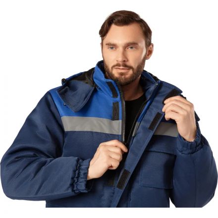 Куртка зимняя мужская з08-КУ, цв. син/вас с СОП (р.56-58) 158-164