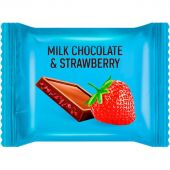 Шоколад O'Zera Milk & Strawberry молочный, 1,2кг/уп