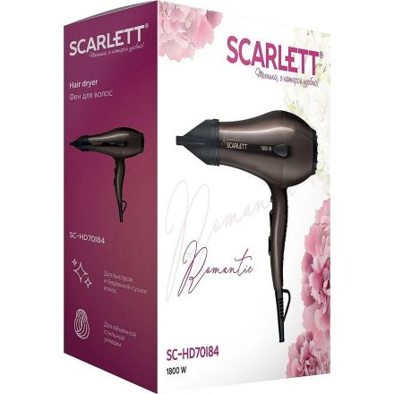 Фен Scarlett Romantic SC-HD70I84 (1800 Вт, Шоколад)