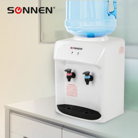 Кулер для воды SONNEN TSE-02WT, настольный, НАГРЕВ/ОХЛАЖДЕНИЕ ЭЛЕКТРОННОЕ, 2 крана, белый, 455413 Кулер для воды SONNEN TSE-02WT, настольный, НАГРЕВ/ОХЛАЖДЕНИЕ ЭЛЕКТРОННОЕ, 2 крана, белый, 455413