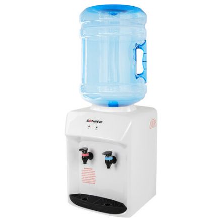 Кулер для воды SONNEN TSE-02WT, настольный, НАГРЕВ/ОХЛАЖДЕНИЕ ЭЛЕКТРОННОЕ, 2 крана, белый, 455413 Кулер для воды SONNEN TSE-02WT, настольный, НАГРЕВ/ОХЛАЖДЕНИЕ ЭЛЕКТРОННОЕ, 2 крана, белый, 455413