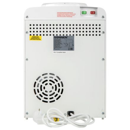 Кулер для воды SONNEN TSE-02WT, настольный, НАГРЕВ/ОХЛАЖДЕНИЕ ЭЛЕКТРОННОЕ, 2 крана, белый, 455413 Кулер для воды SONNEN TSE-02WT, настольный, НАГРЕВ/ОХЛАЖДЕНИЕ ЭЛЕКТРОННОЕ, 2 крана, белый, 455413