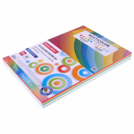 Бумага цветная 10 цветов BRAUBERG MULTICOLOR, А4, 80 г/м2, 200 л. (10 цветов x 20 листов), 114209 Бумага цветная 10 цветов BRAUBERG MULTICOLOR, А4, 80 г/м2, 200 л. (10 цветов x 20 листов), 114209