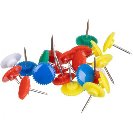 Кнопки канцелярские Attache пластиковые цветные (50 штук в упаковке) Кнопки канцелярские Attache пластиковые цветные (50 штук в упаковке)