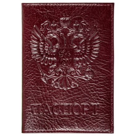 Обложка для паспорта натуральная кожа "Virginia", "Герб", темно-бордовая, BRAUBERG, 237199 Обложка для паспорта натуральная кожа "Virginia", "Герб", темно-бордовая, BRAUBERG, 237199