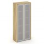 Corner Шкаф высокий широкий (2 выс. фасада стекло в раме) COR.ST-1.10R Гикори песочный/Ваниль/Сатин стекло 900*450*2000 Corner Шкаф высокий широкий (2 выс. фасада стекло в раме) COR.ST-1.10R Гикори песочный/Ваниль/Сатин стекло 900*450*2000