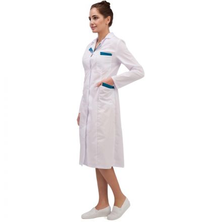 Халат медицинский женский м01-ХЛ (размер 44-46, рост 158-164) Халат медицинский женский м01-ХЛ (размер 44-46, рост 158-164)