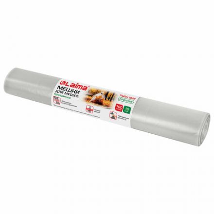 Мешки для мусора прозрачные ПРОЧНЫЕ 160 л, в рулоне 10 шт., ПВД 50 мкм, 90х110 см, LAIMA, 609210 Мешки для мусора прозрачные ПРОЧНЫЕ 160 л, в рулоне 10 шт., ПВД 50 мкм, 90х110 см, LAIMA, 609210