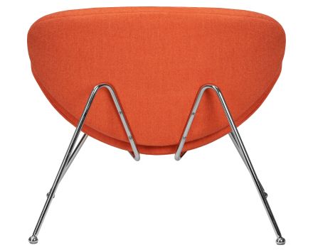 Кресло дизайнерское DOBRIN EMILY, оранжевая ткань AF, хромированная сталь Кресло дизайнерское DOBRIN EMILY, оранжевая ткань AF, хромированная сталь