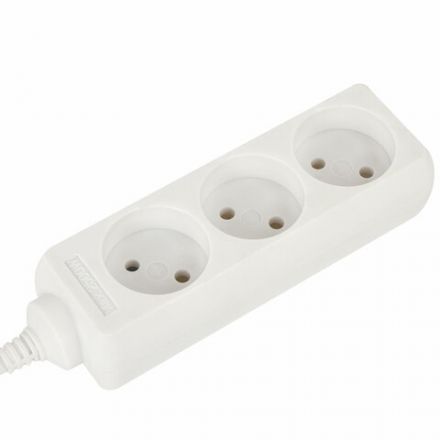 Удлинитель сетевой SONNEN U-135, 3 розетки, без заземления, 6 А, 5 м, белый, 511430 Удлинитель сетевой SONNEN U-135, 3 розетки, без заземления, 6 А, 5 м, белый, 511430