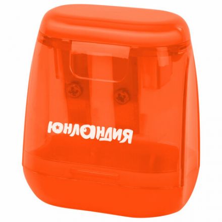Точилка с контейнером для простых и утолщенных карандашей ЮНЛАНДИЯ "СУНДУЧОК", 2 отверстия, 272506 Точилка с контейнером для простых и утолщенных карандашей ЮНЛАНДИЯ "СУНДУЧОК", 2 отверстия, 272506