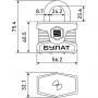 Замок навесной УЗК_Булат ВС 0150 ПЛ (56хd9) (16517) сталь серый (5кл)