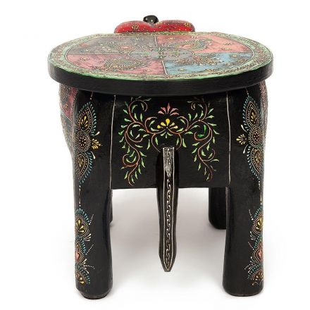 Столик Secret De Maison SLON ( mod. ET-001), дерево, 44х44х44см, этническая роспись Столик Secret De Maison SLON ( mod. ET-001), дерево, 44х44х44см, этническая роспись
