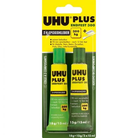 Клей UHU PLUS ENDFEST 300 универсальный эпоксидный,2х15мл (45640) Клей UHU PLUS ENDFEST 300 универсальный эпоксидный,2х15мл (45640)