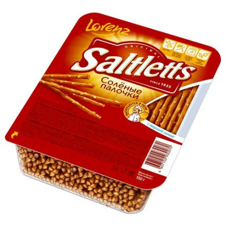 Палочки соленые Lorenz SALTLETTS Классические, 150 г, 16210000205В Палочки соленые Lorenz SALTLETTS Классические, 150 г, 16210000205В