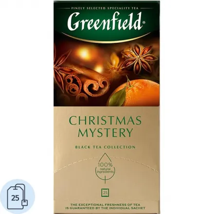 Чай черный Greenfield Christmas Mystery 25 пакетиков 0434-10, 501585