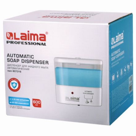 Дозатор для жидкого мыла LAIMA CLASSIC, НАЛИВНОЙ, СЕНСОРНЫЙ, 0,6 л, ABS-пластик, белый, 607316 Дозатор для жидкого мыла LAIMA CLASSIC, НАЛИВНОЙ, СЕНСОРНЫЙ, 0,6 л, ABS-пластик, белый, 607316