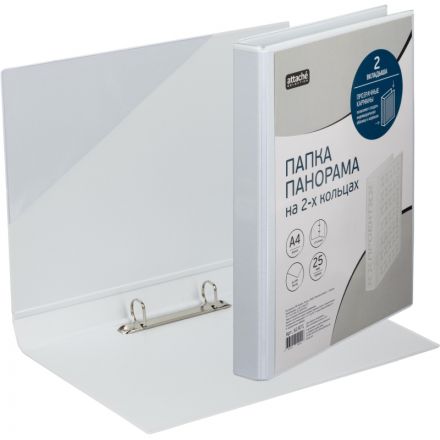 Папка на 2-х кольцах Bantex Панорама 25 мм белая до 150 листов Папка на 2-х кольцах Bantex Панорама 25 мм белая до 150 листов