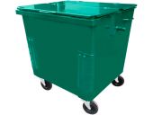 Контейнер металл 1 100л. с крышкой, на колесах цв. зелёный Контейнер металл 1 100л. с крышкой, на колесах цв. зелёный