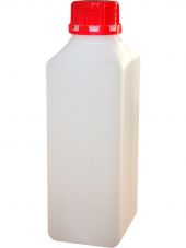 Бутыль п/э 1л. квадратная, с пробкой, горловина 40мм цв. неокрашенный