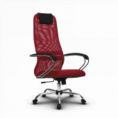Кресло Метта SU-BK-8 красное/красное, крестовина хром