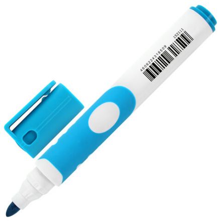 Маркер стираемый для белой доски СВЕТЛО-ГОЛУБОЙ, BRAUBERG "SOFT", 5 мм, резиновая вставка, 152111 Маркер стираемый для белой доски СВЕТЛО-ГОЛУБОЙ, BRAUBERG "SOFT", 5 мм, резиновая вставка, 152111