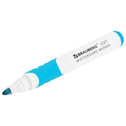 Маркер стираемый для белой доски СВЕТЛО-ГОЛУБОЙ, BRAUBERG "SOFT", 5 мм, резиновая вставка, 152111 Маркер стираемый для белой доски СВЕТЛО-ГОЛУБОЙ, BRAUBERG "SOFT", 5 мм, резиновая вставка, 152111