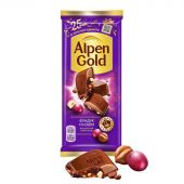 Шоколад Alpen Gold плитка молочн. с фунд и изюмом, 85г