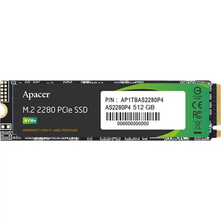 SSD накопитель Apacer AS2280P4 512GB M.2 2280, PCI-E 3x4(AP512GAS2280P4-1) SSD накопитель Apacer AS2280P4 512GB M.2 2280, PCI-E 3x4(AP512GAS2280P4-1)