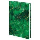 Ежедневник датированный 2026 145х215 мм, А5, STAFF, ламинированная обложка, "Green Marble", 117315 Ежедневник датированный 2026 145х215 мм, А5, STAFF, ламинированная обложка, "Green Marble", 117315
