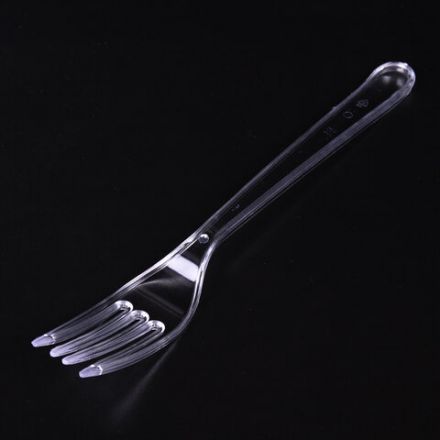 Вилка одноразовая пластиковая 180 мм, прозрачная, КОМПЛЕКТ 50 шт., ЭТАЛОН, WELDAY (ВЭЛДЭЙ), 607839