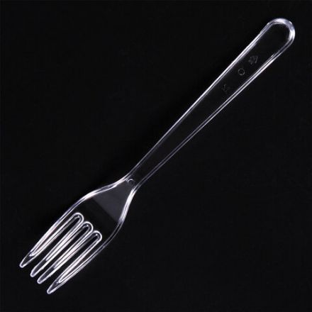 Вилка одноразовая пластиковая 180 мм, прозрачная, КОМПЛЕКТ 50 шт., ЭТАЛОН, WELDAY (ВЭЛДЭЙ), 607839