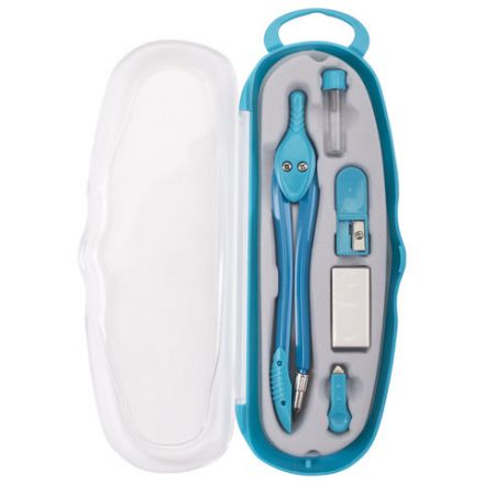 Готовальня BRAUBERG "Modern", 5 предметов: циркуль 135 мм, резинка, точилка, отвёртка, грифель, 210665 Готовальня BRAUBERG "Modern", 5 предметов: циркуль 135 мм, резинка, точилка, отвёртка, грифель, 210665